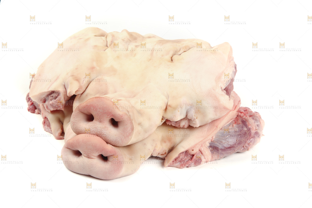 白底上的猪头肉