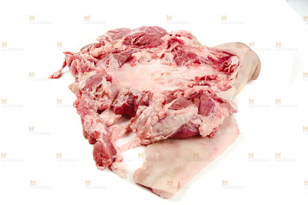 白底上的猪头肉