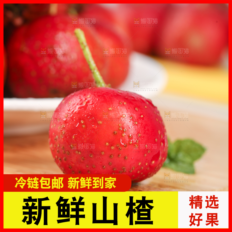 浅底上的新鲜山楂