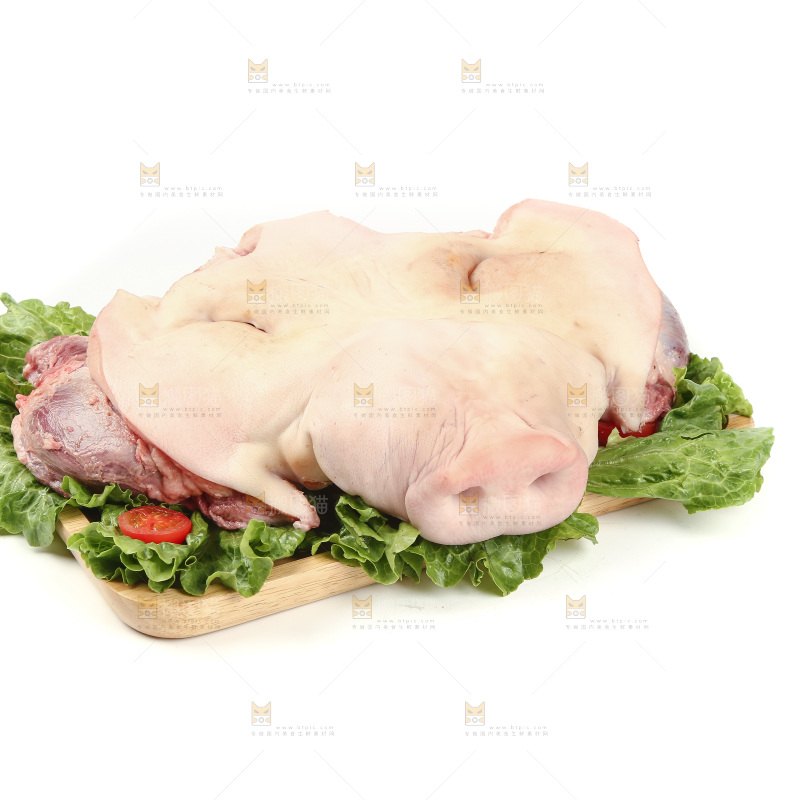 白底上的猪头肉