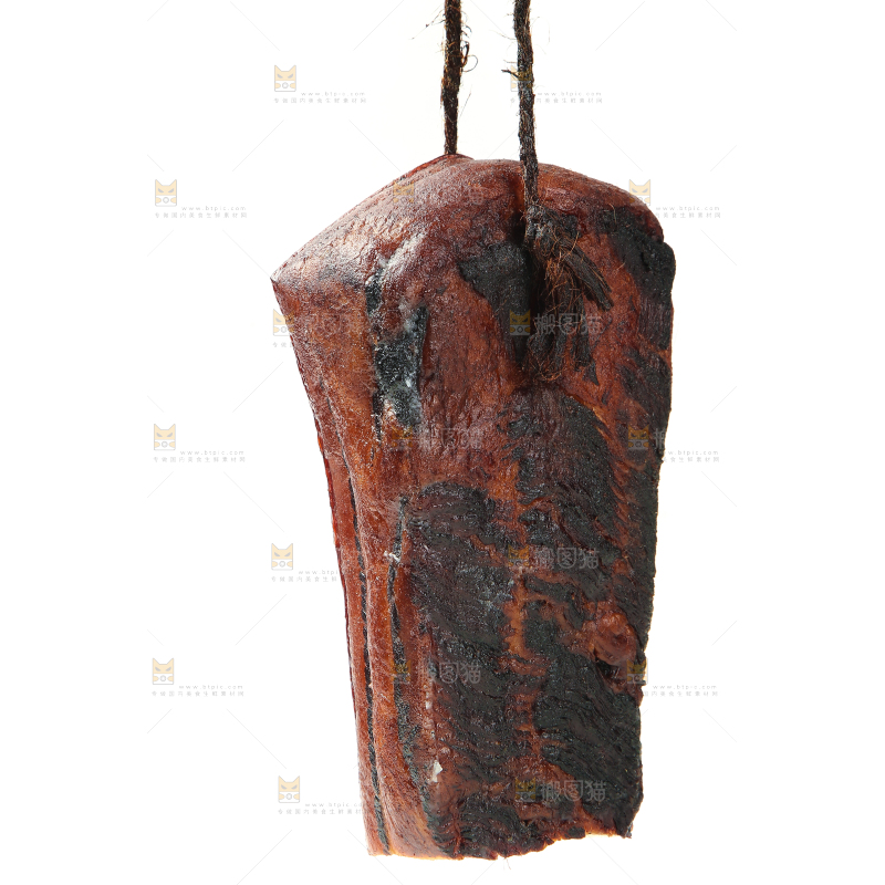 白底上的腊肉