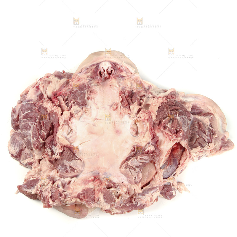 白底上的猪头肉