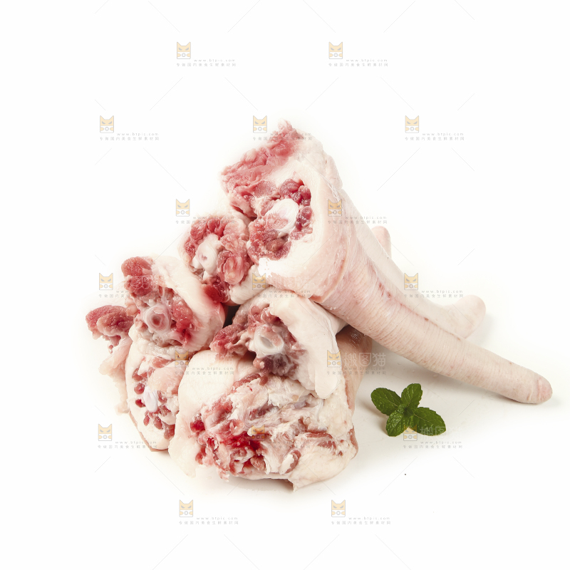 白底上的猪尾巴