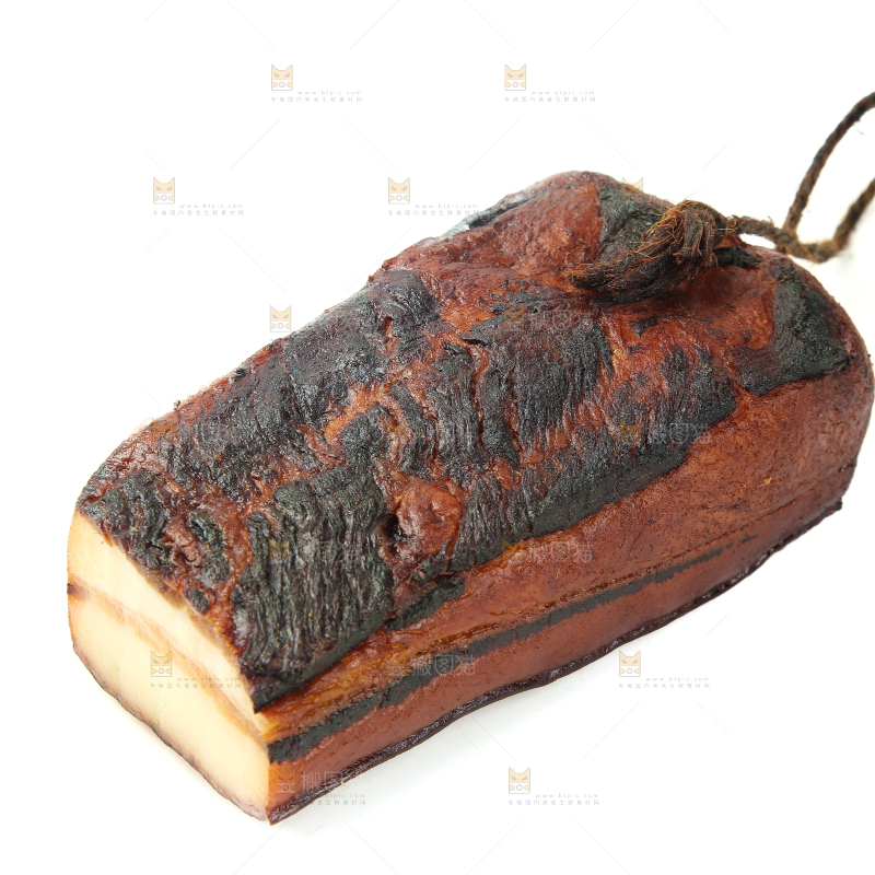 白底上的腊肉