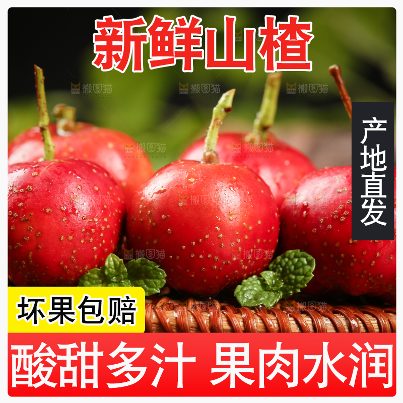 深底上的新鲜山楂