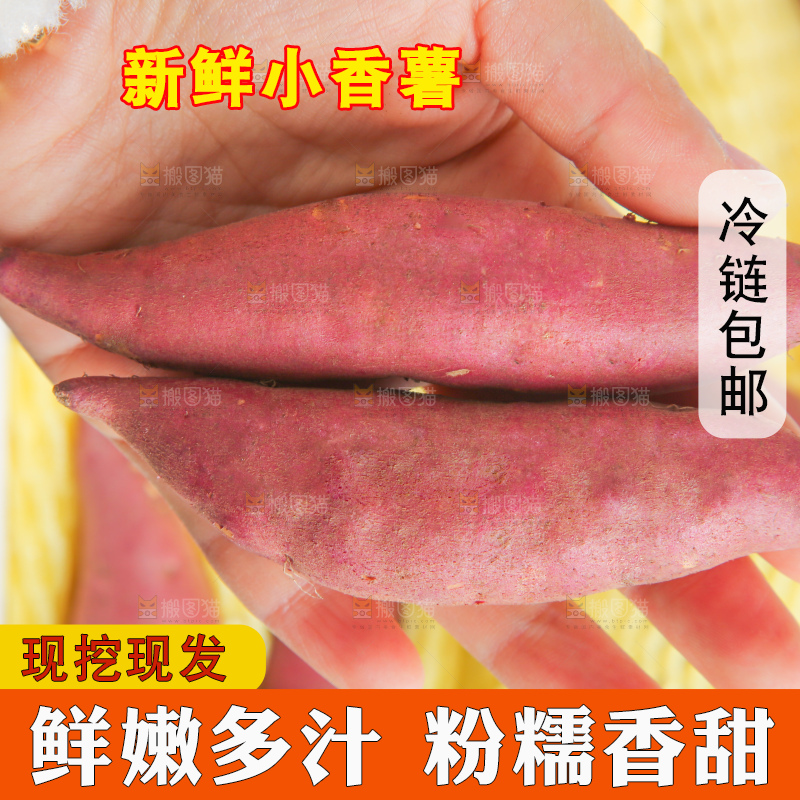 白底上的临安小香薯