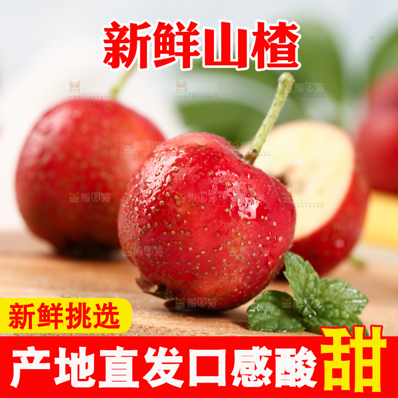 浅底上的新鲜山楂