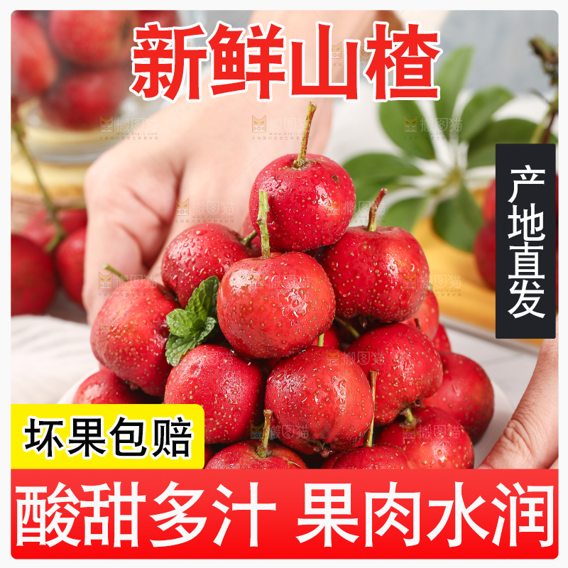 浅底上的新鲜山楂