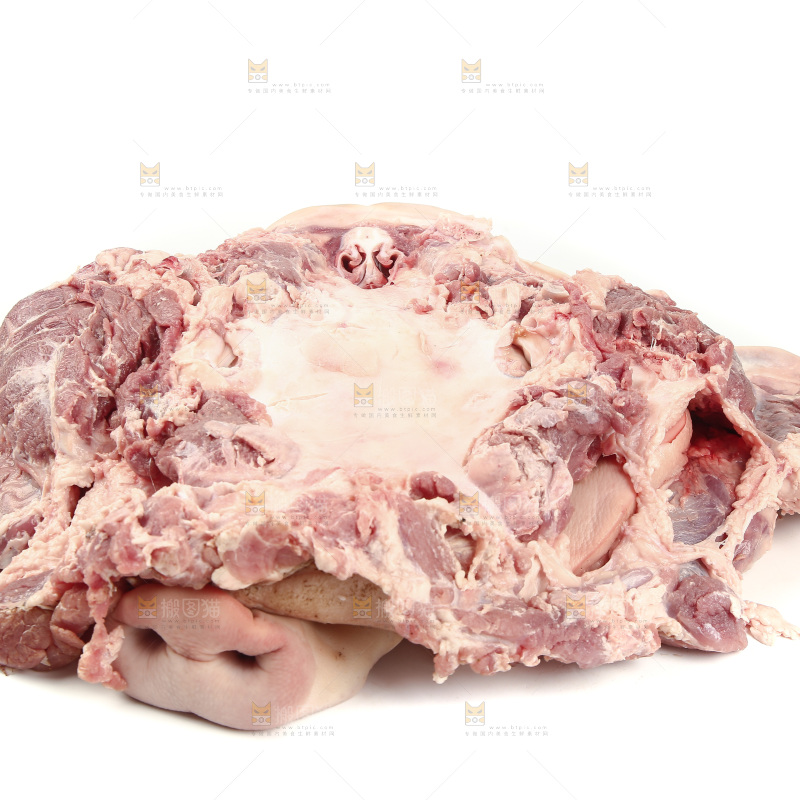 白底上的猪头肉