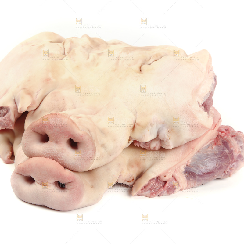 白底上的猪头肉