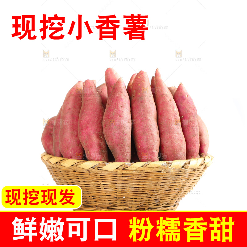 白底上的临安小香薯