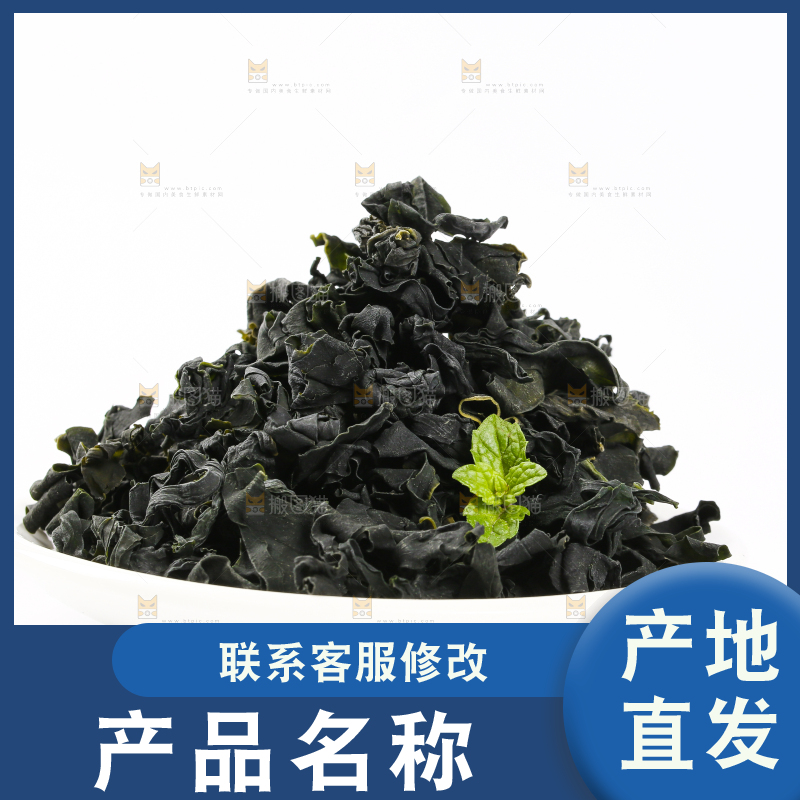 白底上的裙带菜