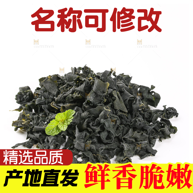 白底上的裙带菜