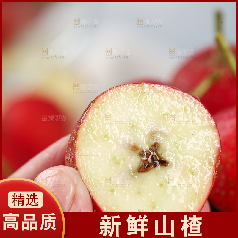 浅底上的新鲜山楂