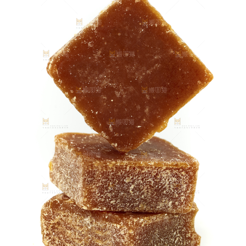 白底上的红糖块