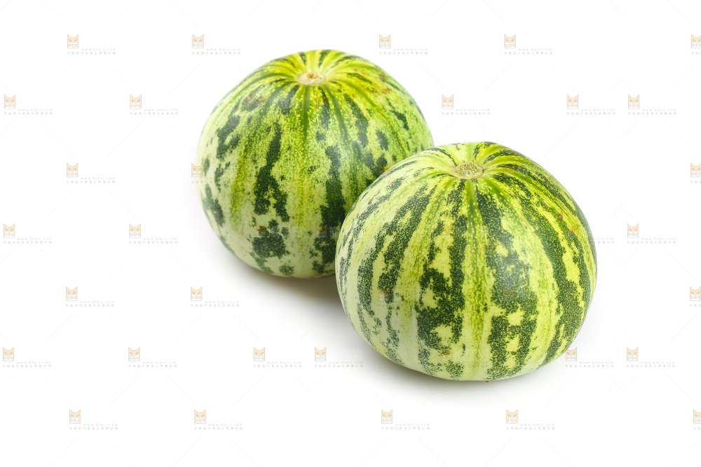 白底上的花蕾甜瓜