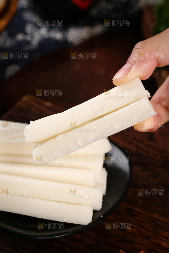 深底上的年糕
