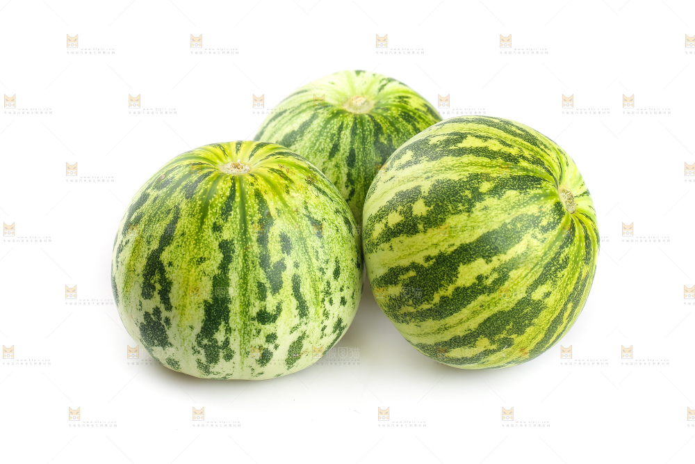 白底上的花蕾甜瓜
