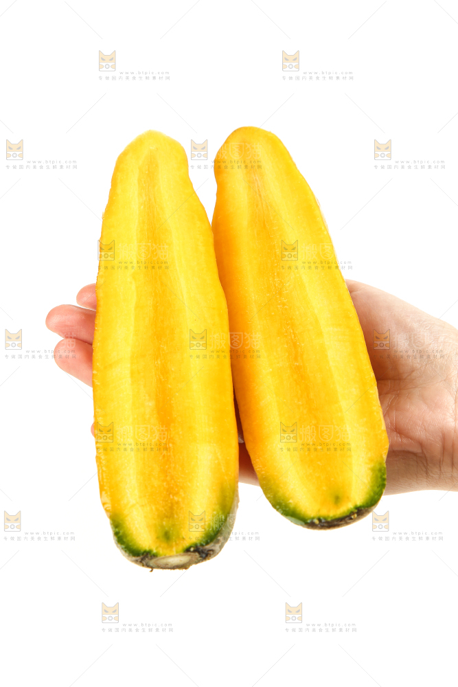白底上的黄萝卜