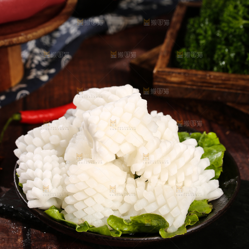 深底上的鱿鱼花