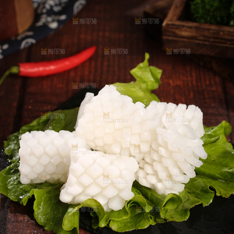 深底上的鱿鱼花