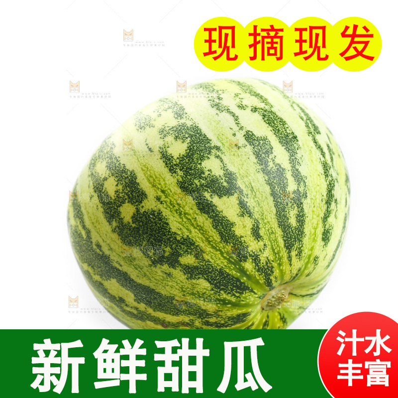 白底上的花蕾甜瓜