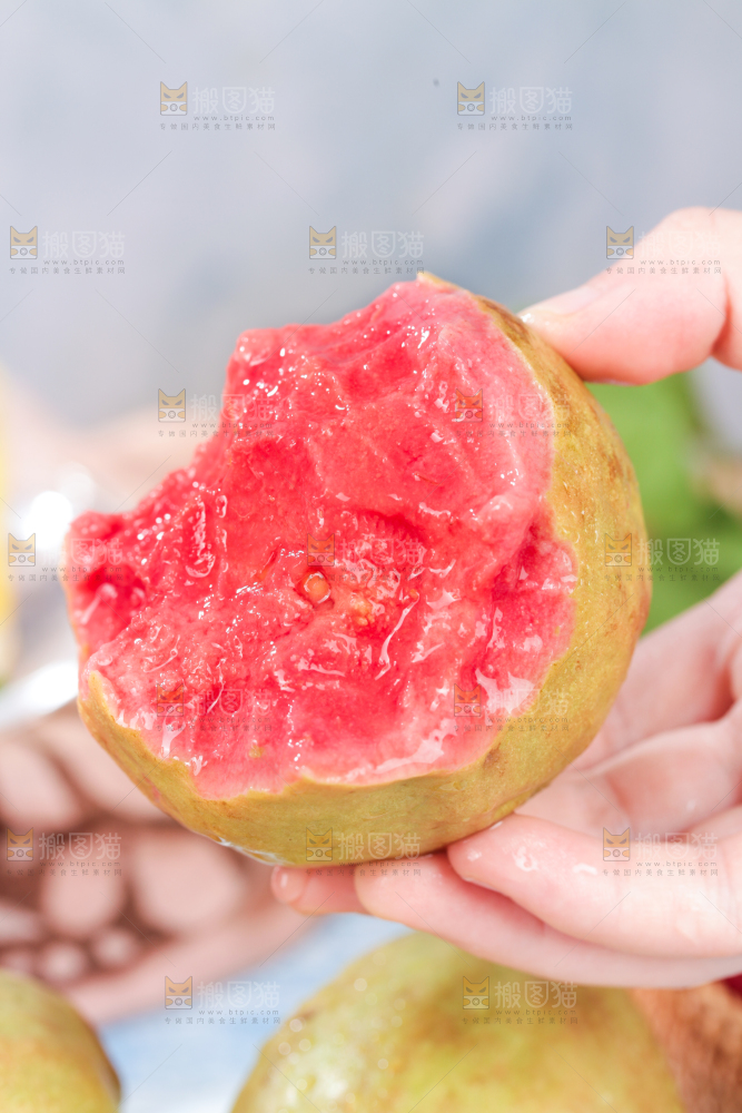 浅底上的红心芭乐