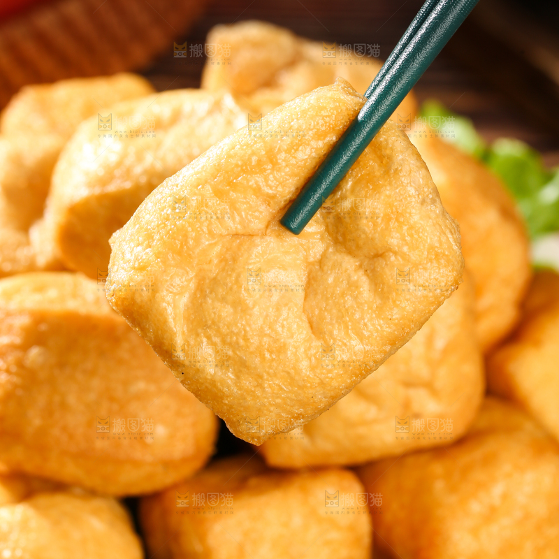 深底上的油豆腐