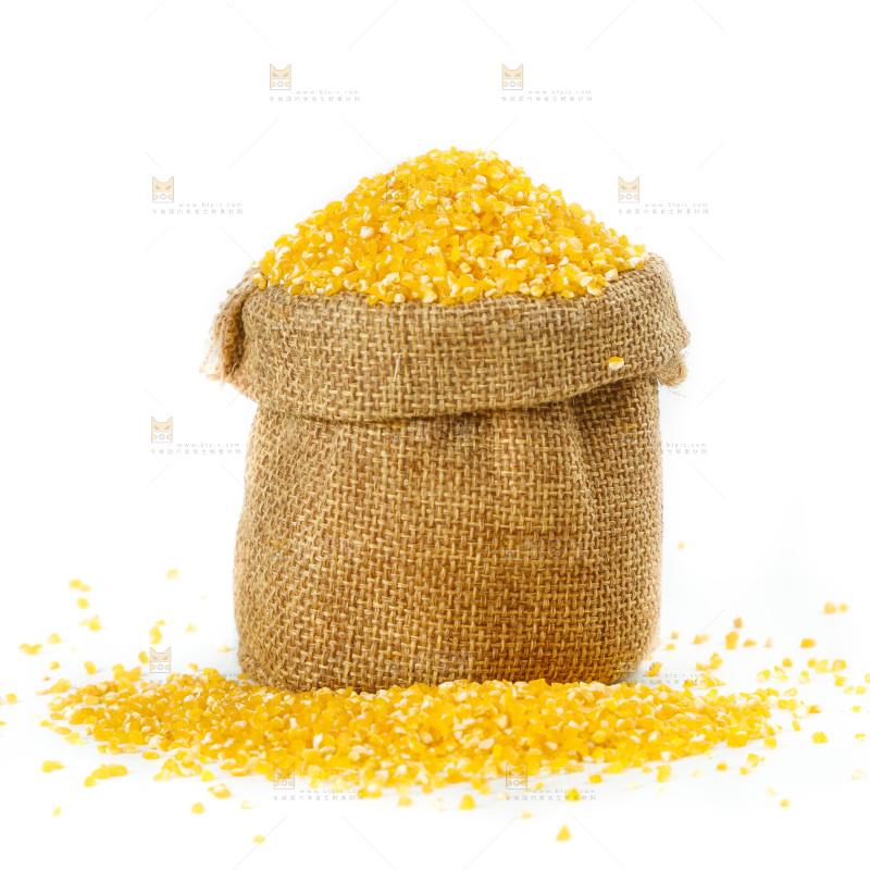 白底上的玉米碴