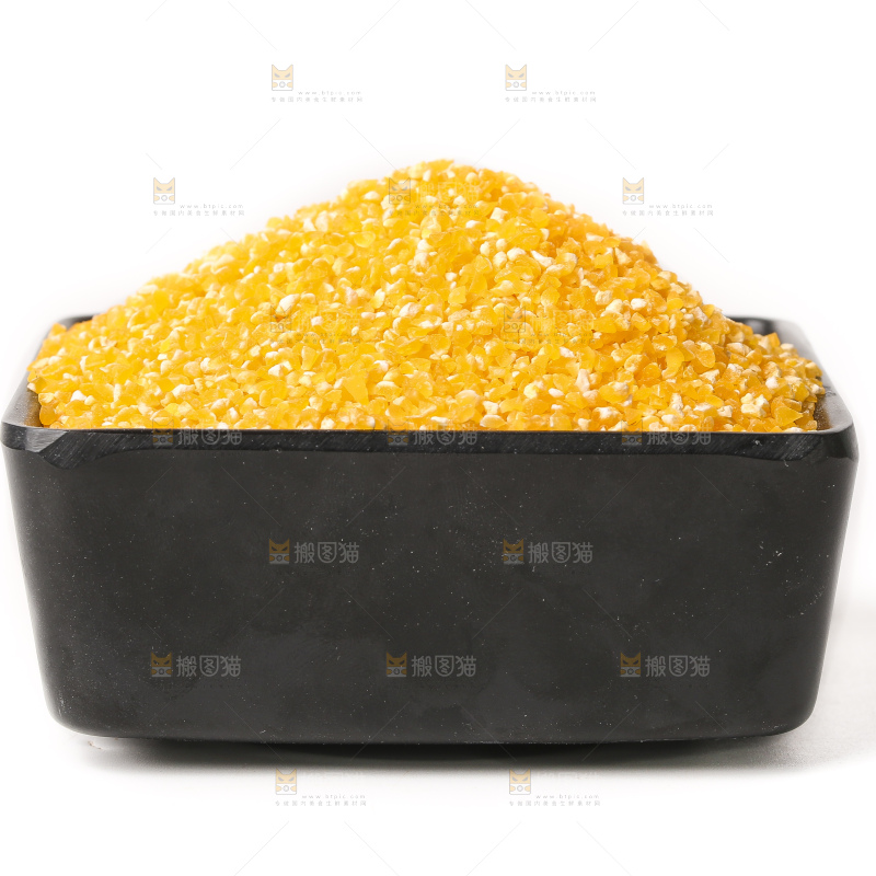 白底上的玉米碴