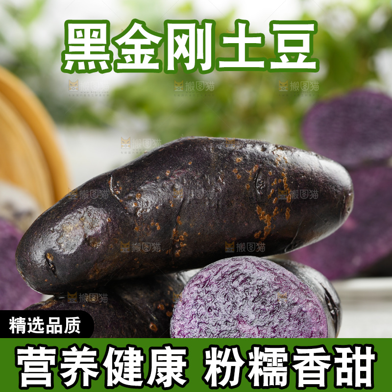 浅底上的紫土豆