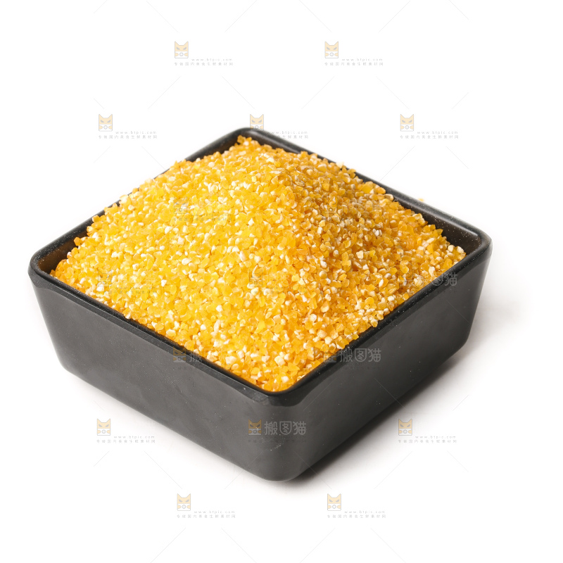 白底上的玉米碴