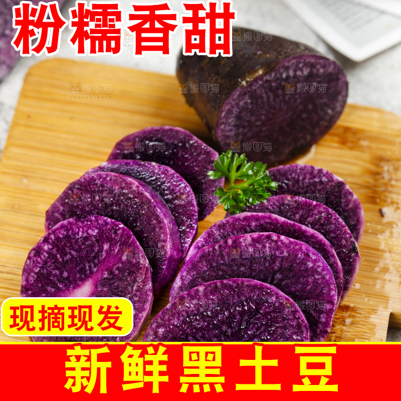 浅底上的紫土豆
