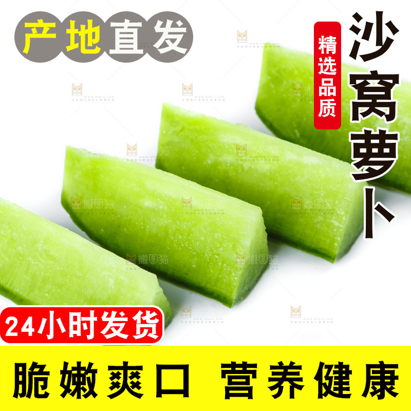 白底上的沙窝萝卜