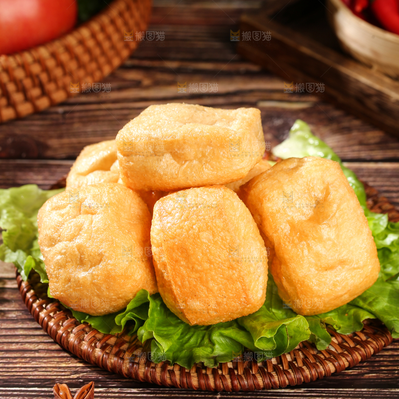深底上的油豆腐