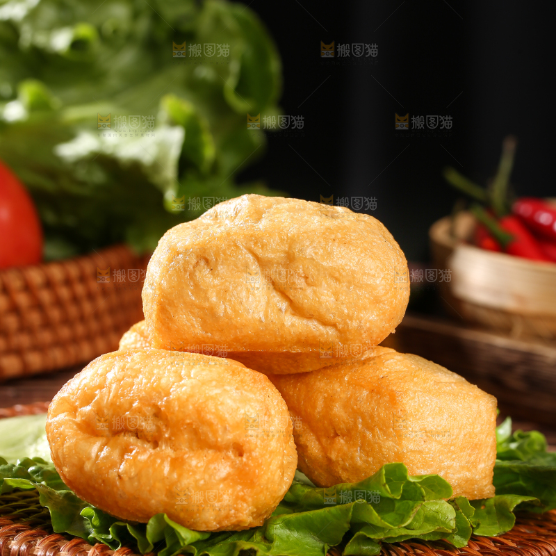 深底上的油豆腐