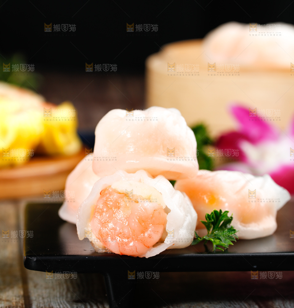 深底上的虾饺