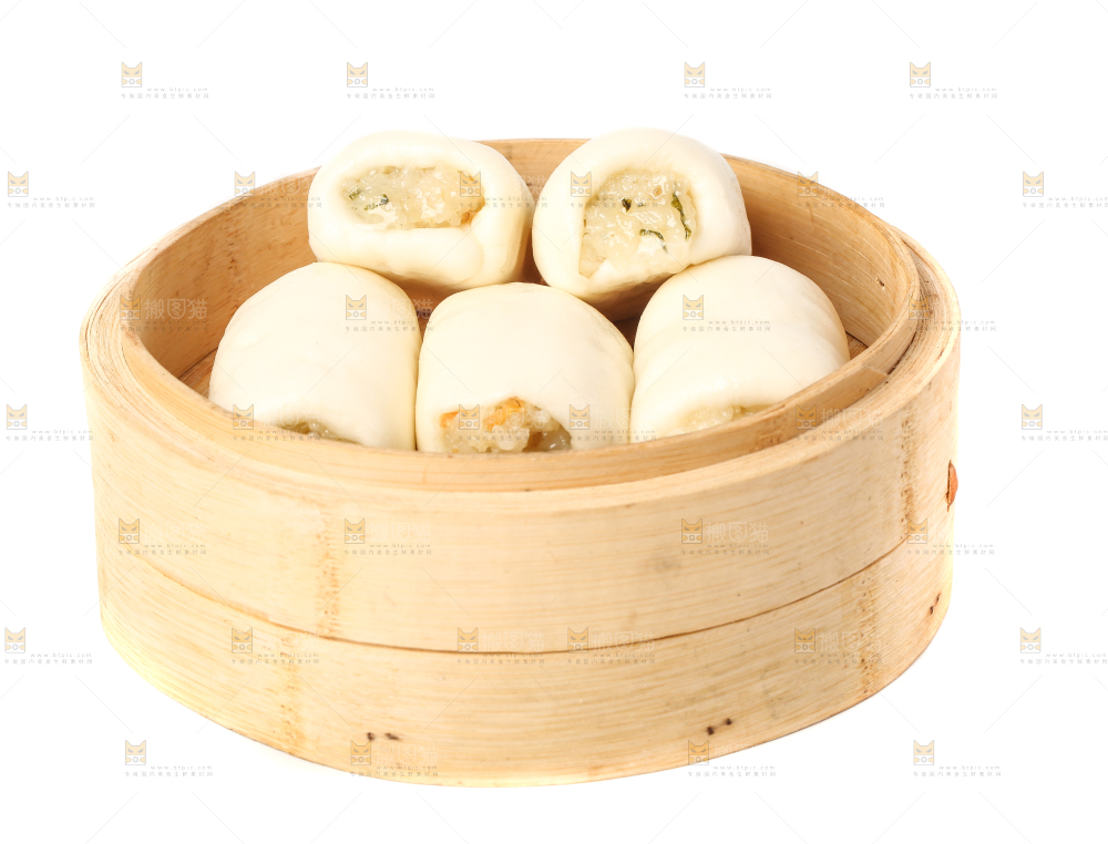 白底上的糯米卷