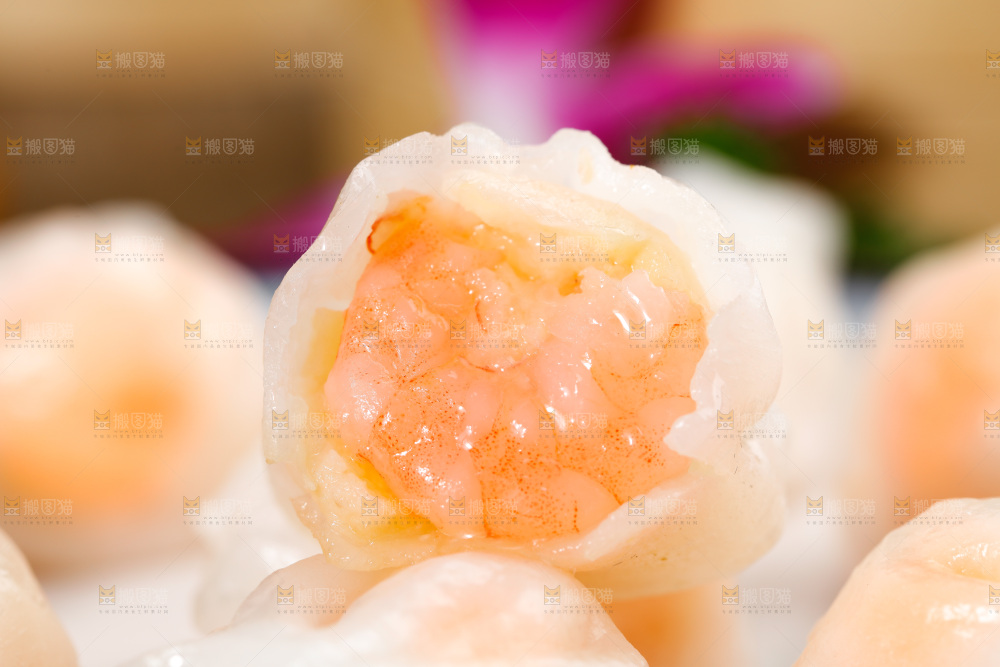深底上的虾饺