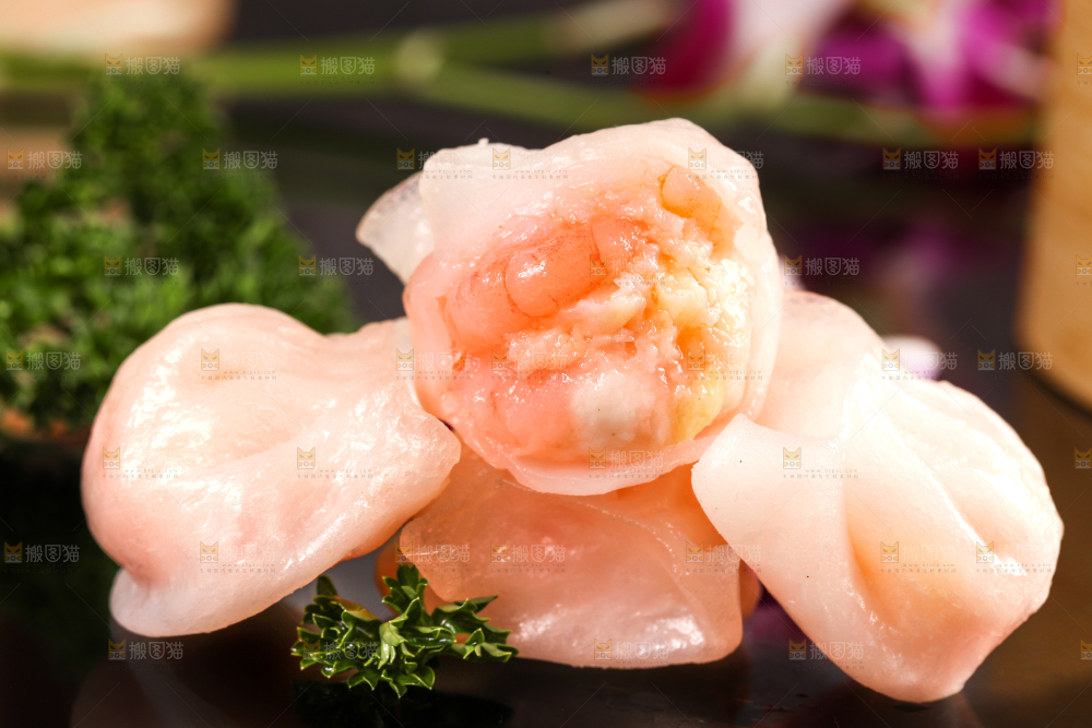 深底上的虾饺