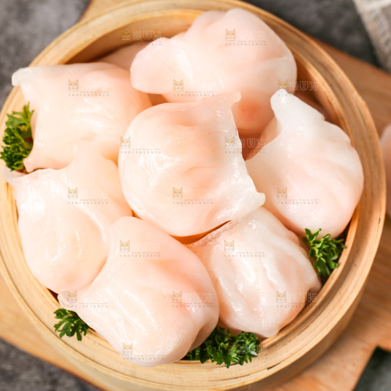 深底上的虾饺