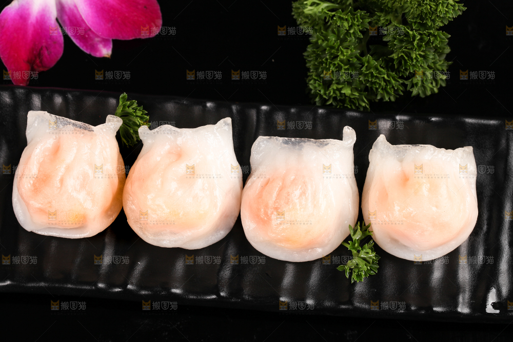 深底上的虾饺