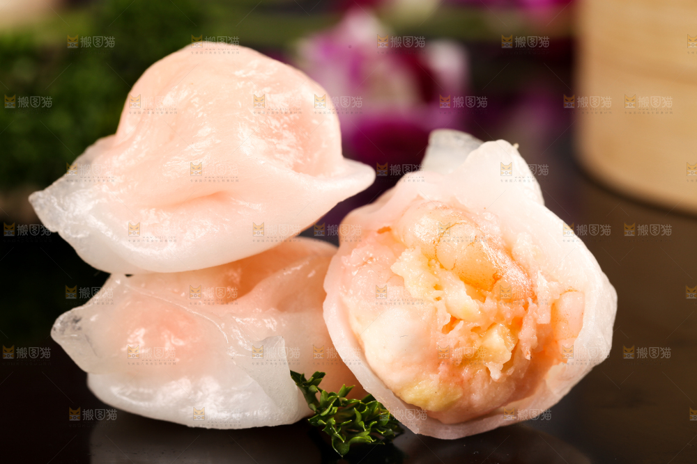 深底上的虾饺
