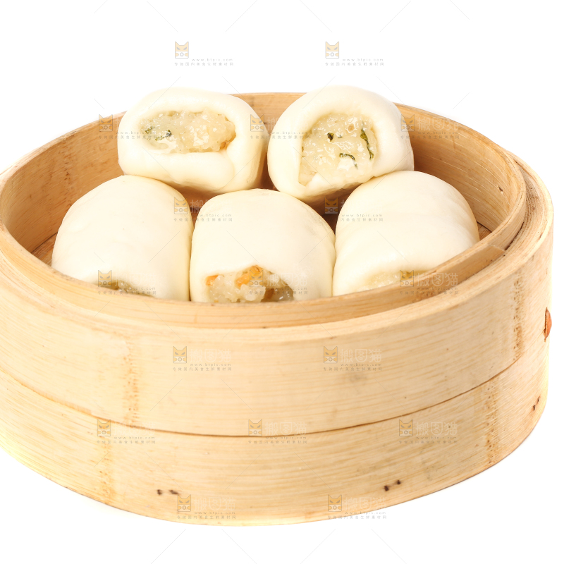 白底上的糯米卷