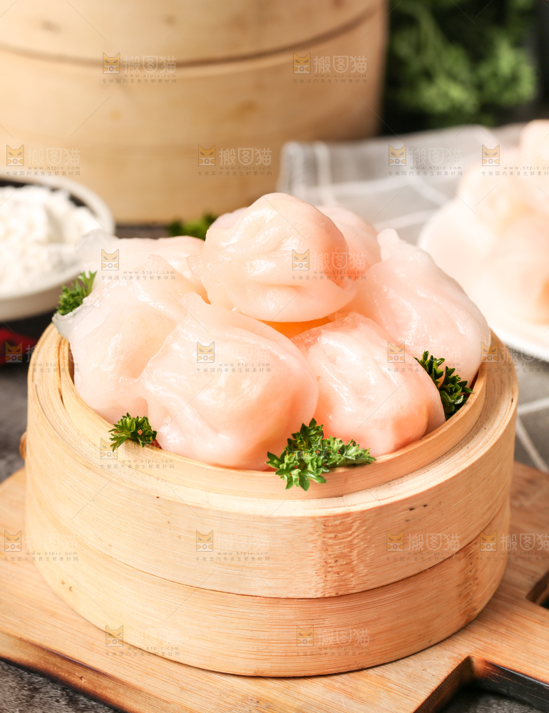 深底上的虾饺