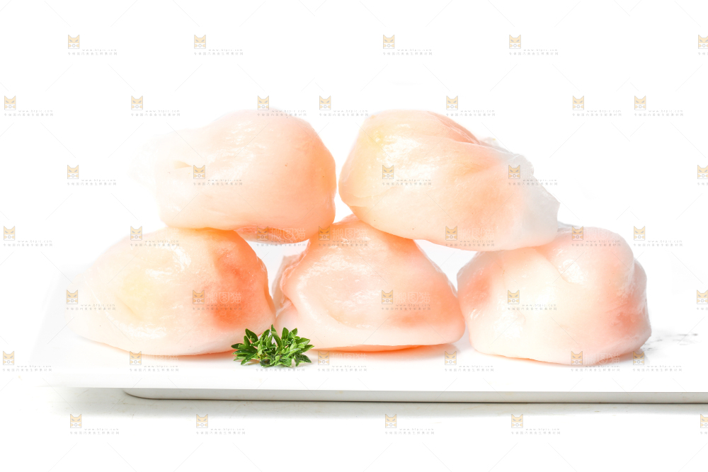 白底上的虾饺