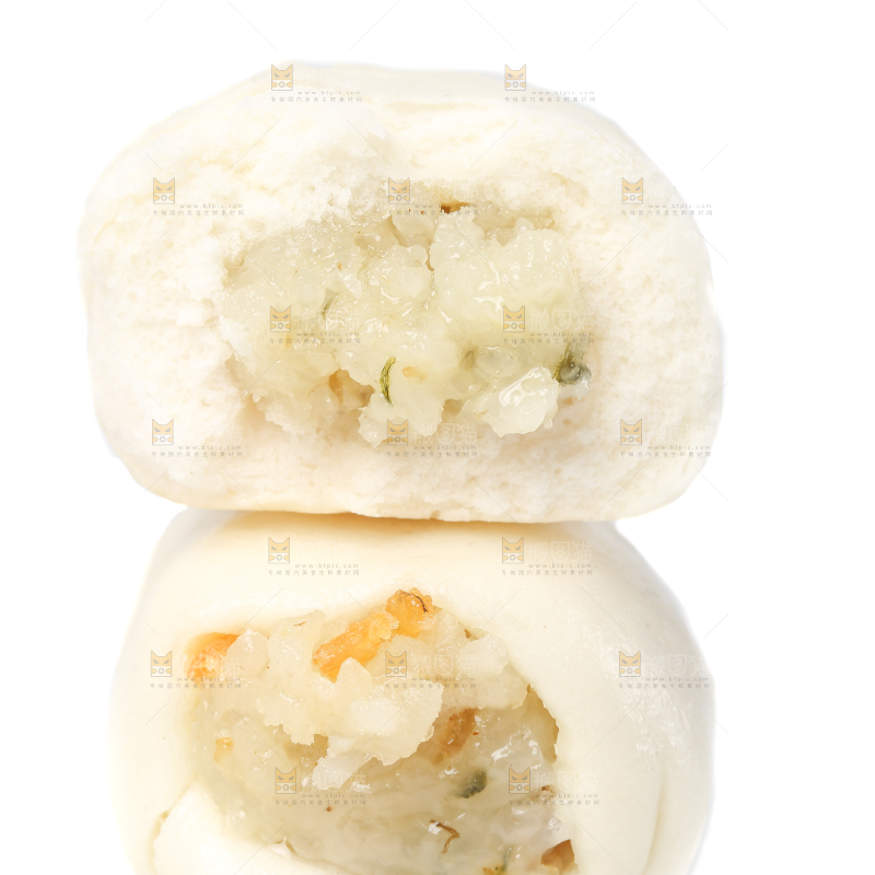 白底上的糯米卷