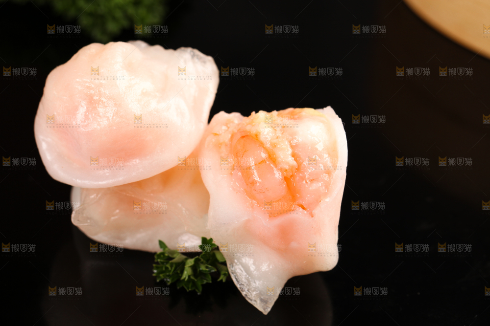 深底上的虾饺
