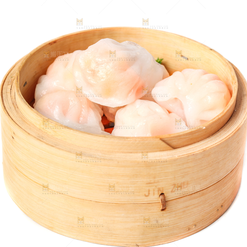 白底上的虾饺