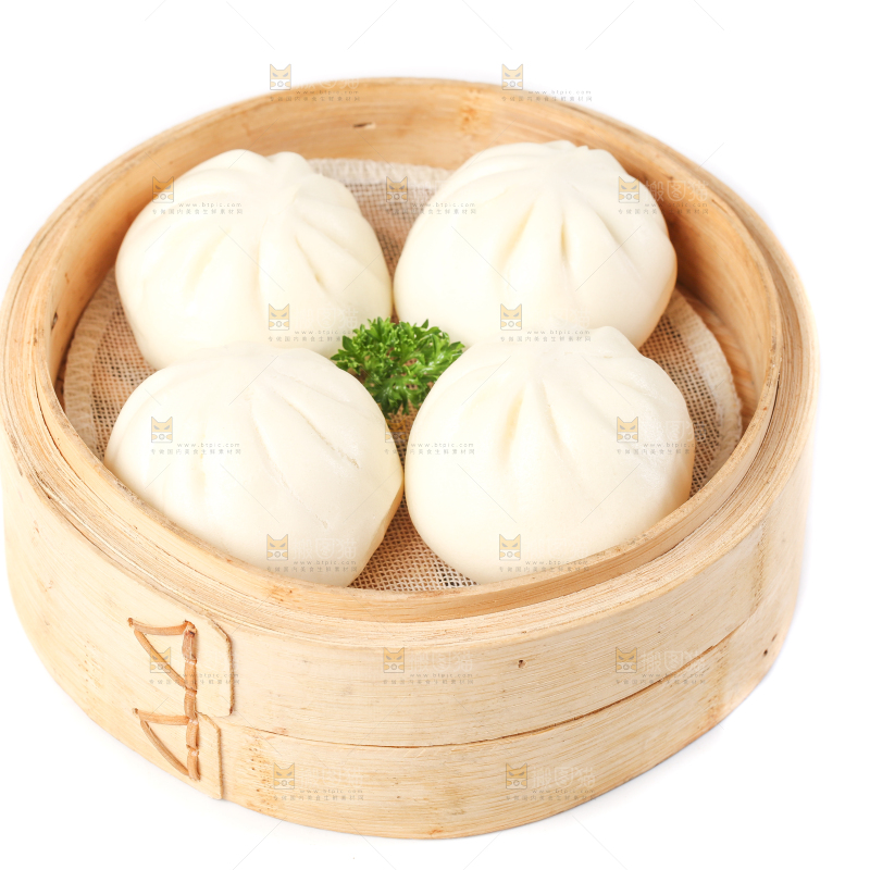 白底上的滑肉包